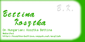 bettina kosztka business card